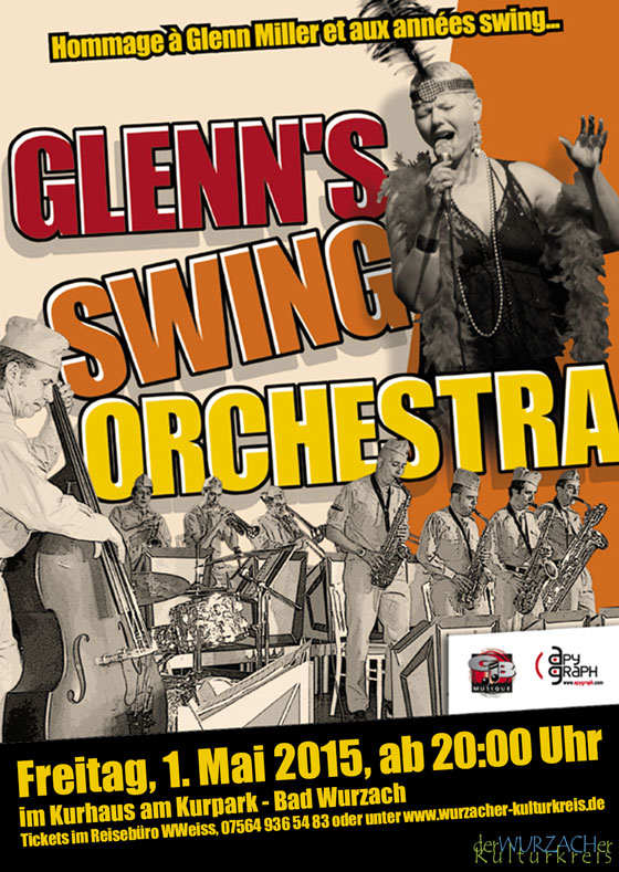 Affiche concert Bad Wurzach deutschland Glenn's Swing Orchestra en concert